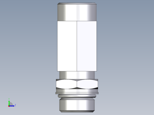卡套式工业通用硬管接头EO_Adjustable_locknut_run_tee_LEE22LM27X2OROMDCF左视缩略图