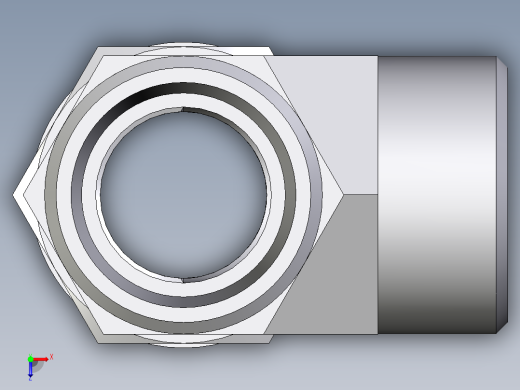 卡套式工业通用硬管接头EO_Adjustable_locknut_run_tee_LEE22LM27X2OROMDCF俯视缩略图