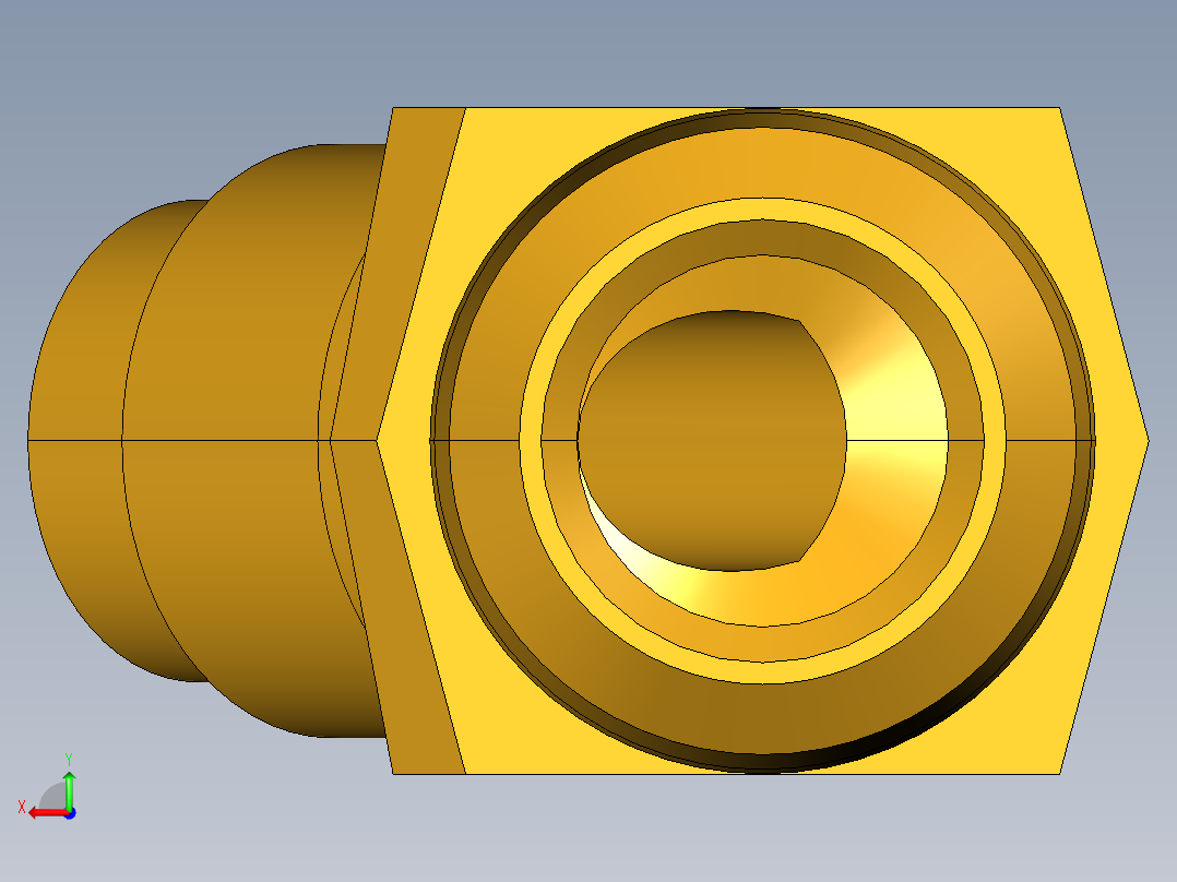 扩口式工业通用硬管接头45Deg Elbow 159F-5-4后视图