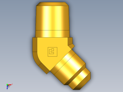 扩口式工业通用硬管接头45Deg Elbow 159F-5-4俯视缩略图