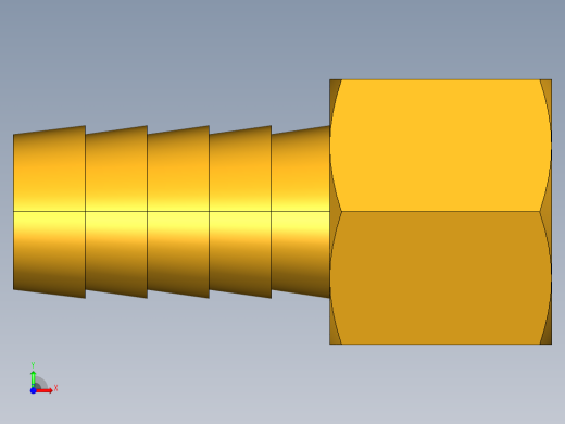 倒齿式工业管接头Hose Barb to Female Pipe 126HBL-8-6前视缩略图