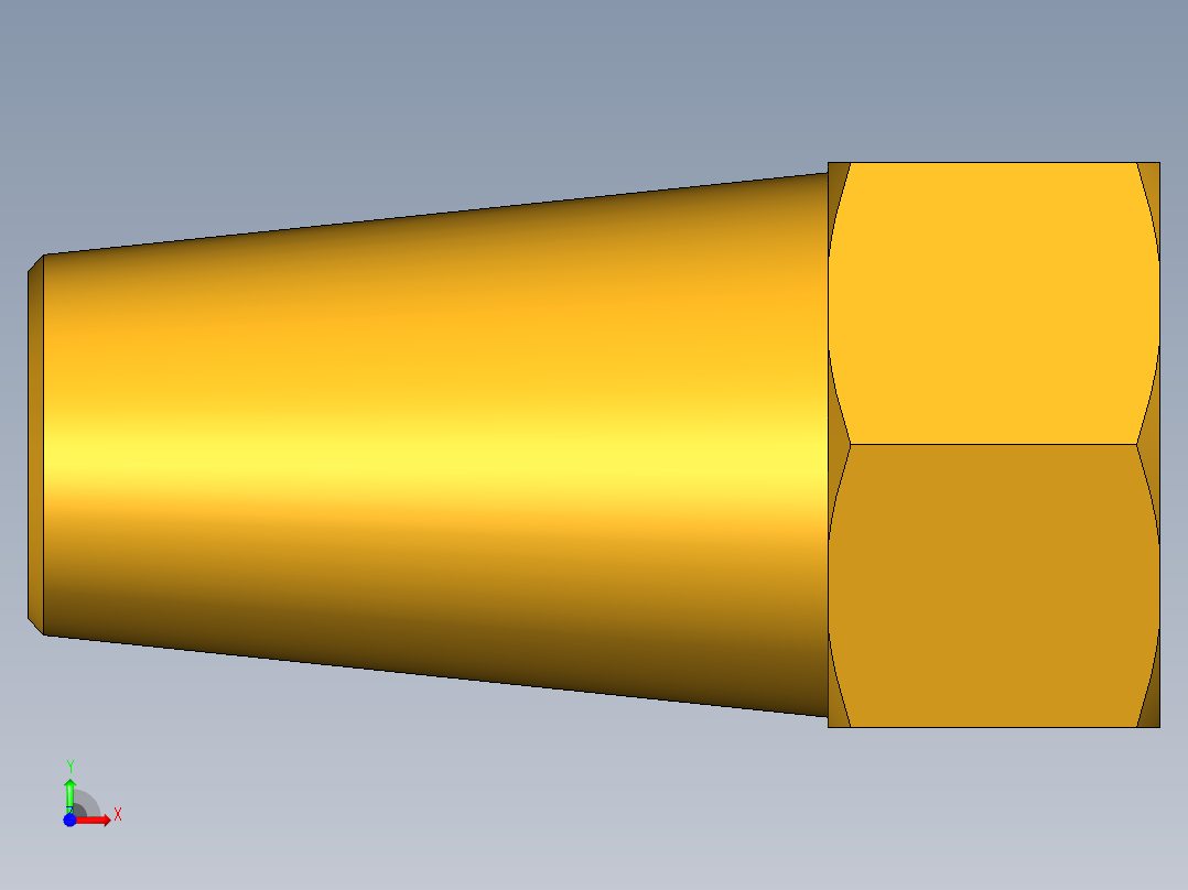 扩口式工业通用硬管接头Long Nut 41FL-2前视图