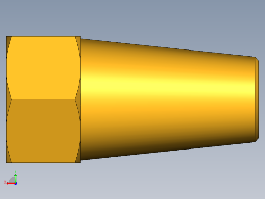 扩口式工业通用硬管接头Long Nut 41FL-2后视缩略图