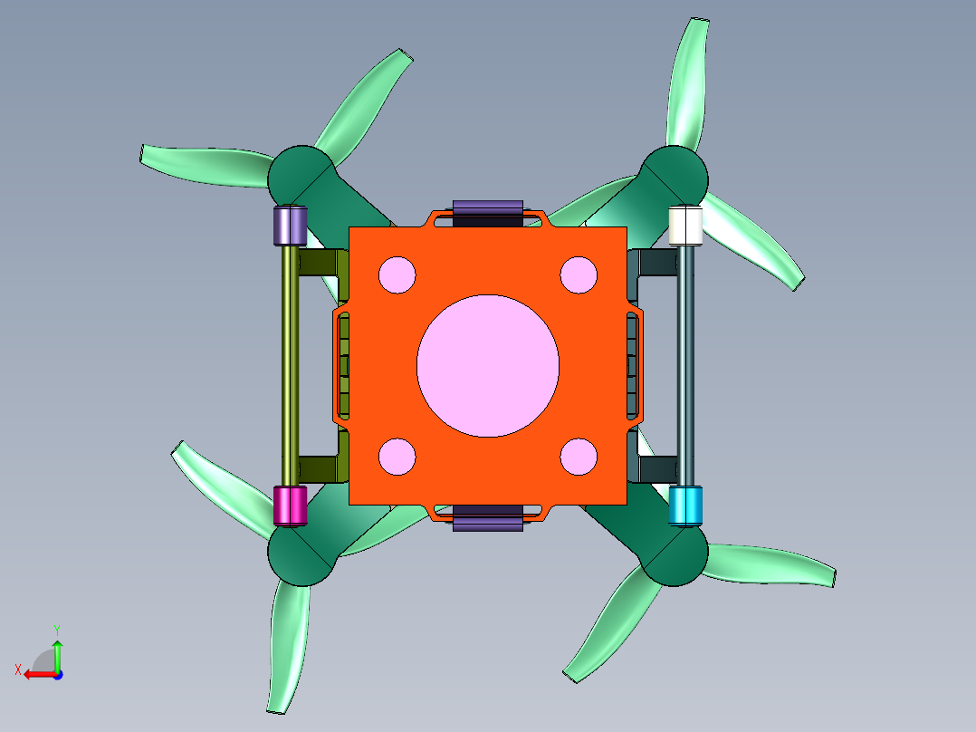 运送包裹飞行器后视图