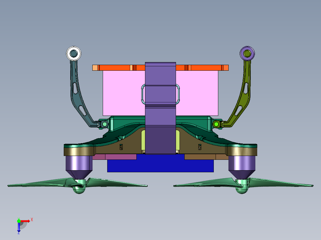 运送包裹飞行器俯视图