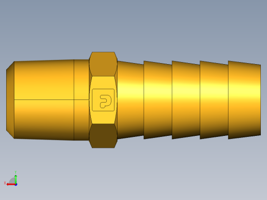倒齿式工业管接头Hose Barb to Male Pipe 125HBL-8-4后视缩略图