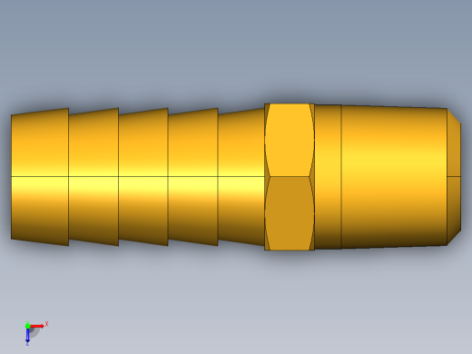 倒齿式工业管接头Hose Barb to Male Pipe 125HBL-8-4俯视缩略图