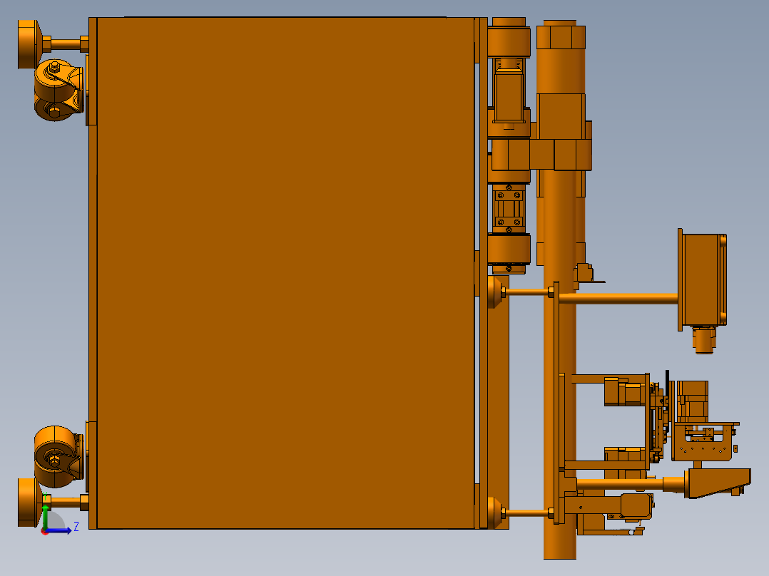 车间车辅 流动板点胶设备左视图