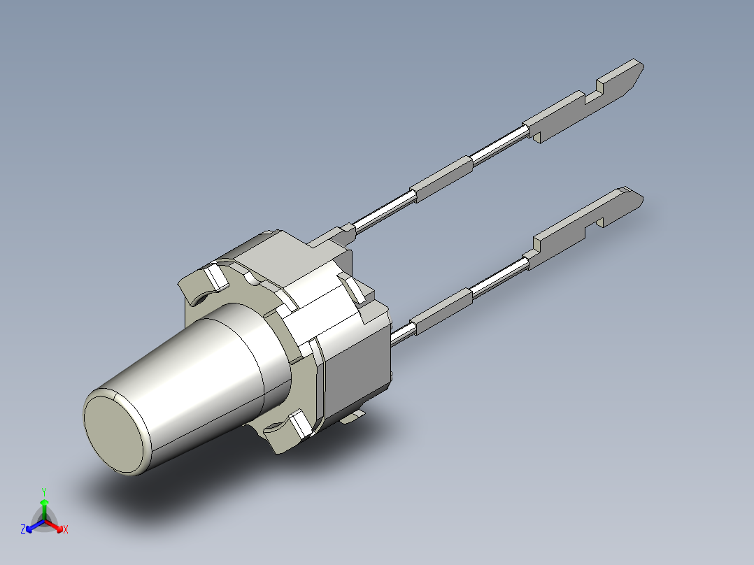 1圆形2R轻触开关正等轴测图