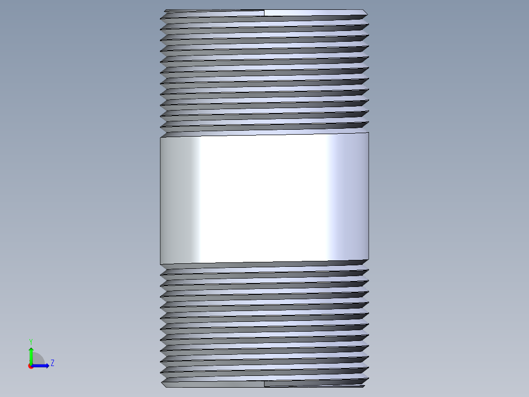 聚氯乙烯配件33-Sch80_Nipple_MPTxMPT_861-172_1.25in x 3in左视图