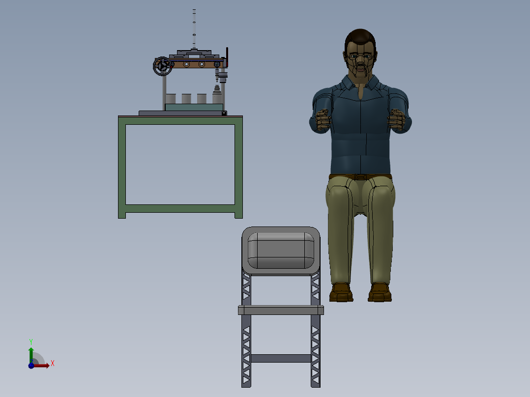 手动瓶装机sw18前视图