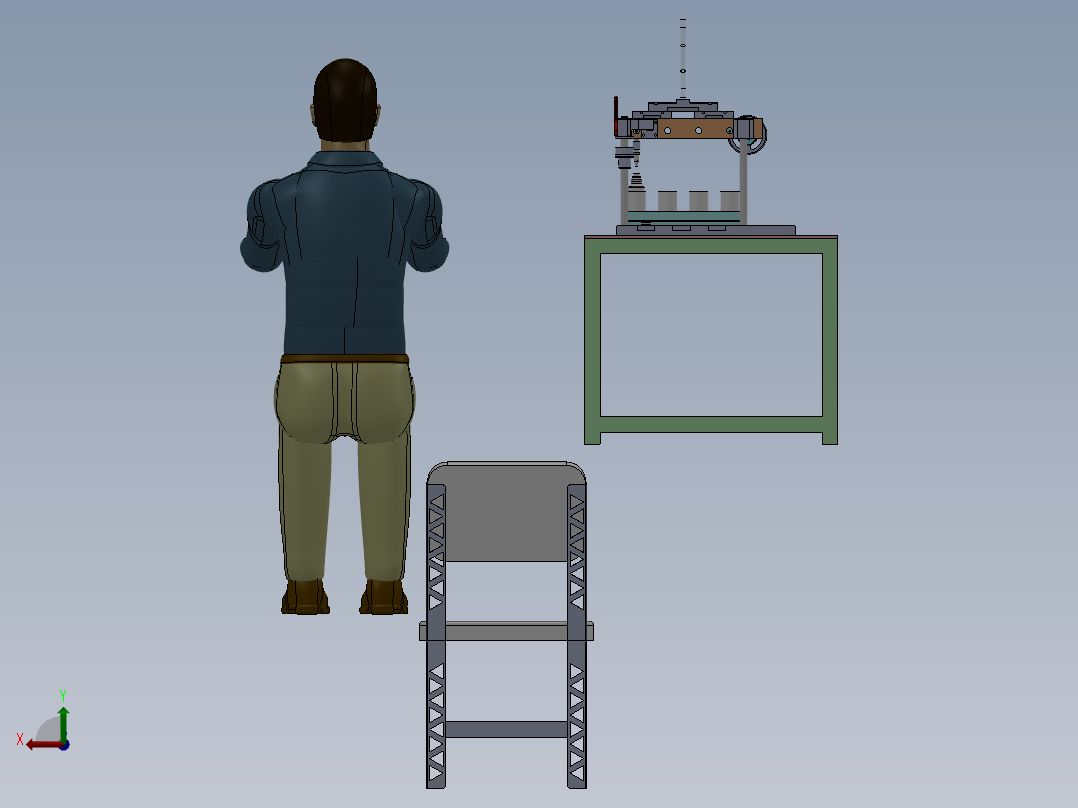 手动瓶装机sw18后视图