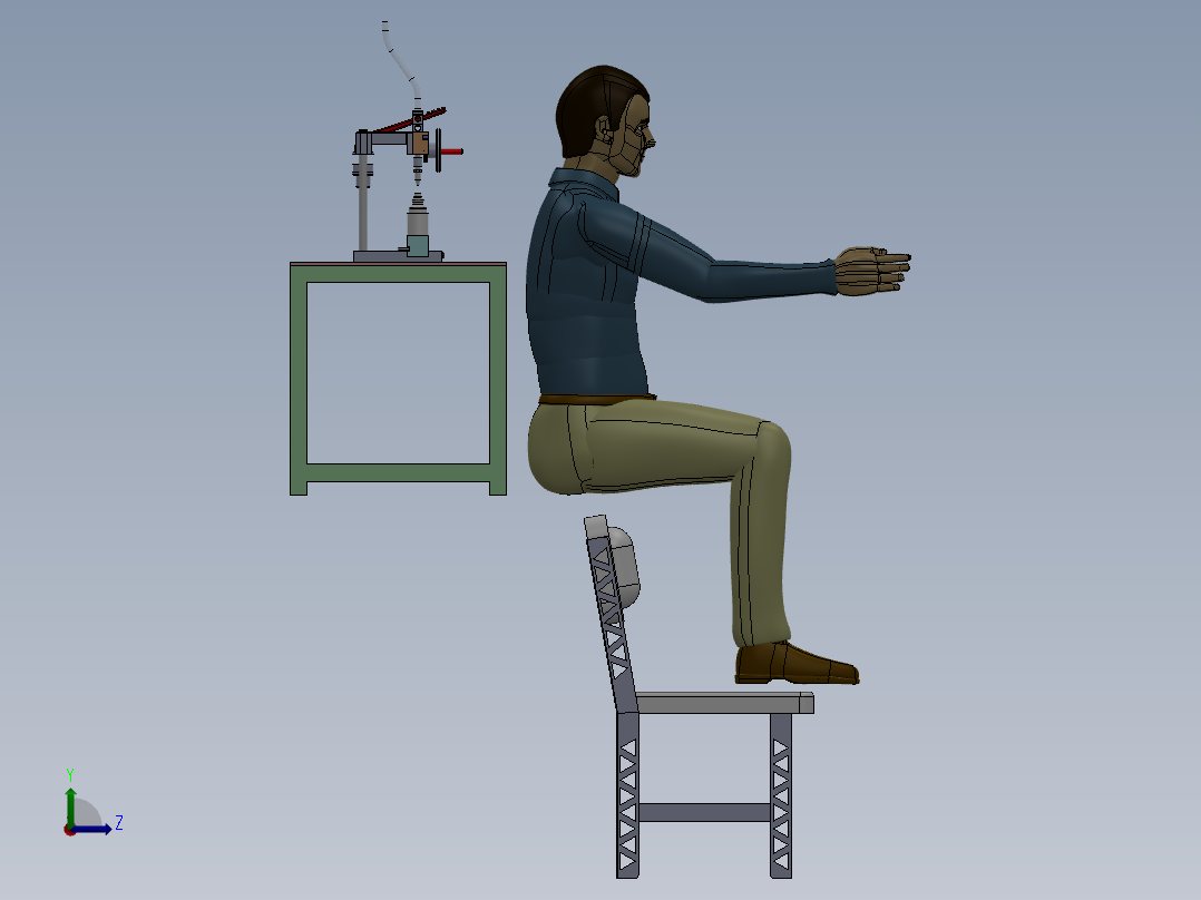 手动瓶装机sw18左视图