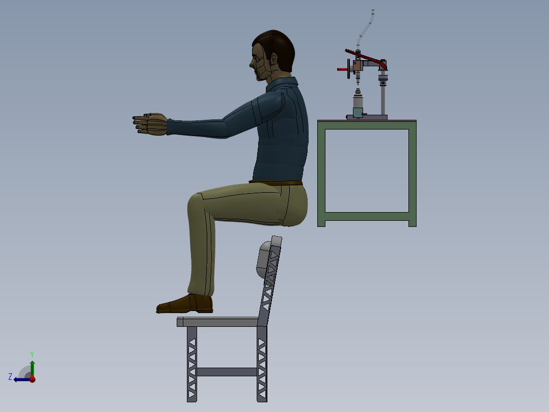 手动瓶装机sw18右视图