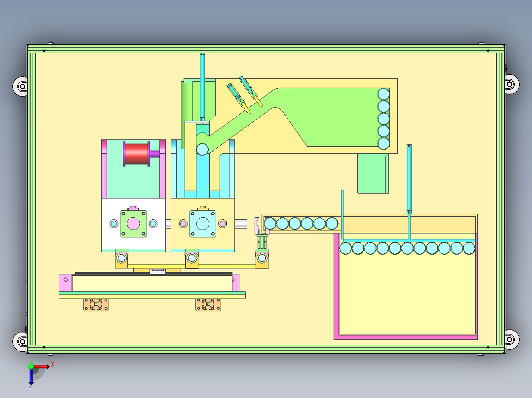 自动压盖机sw18可编辑俯视图