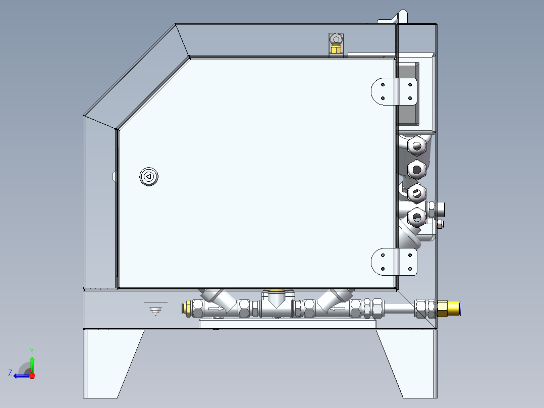 流体酸碱检测设备sw16可编辑右视图