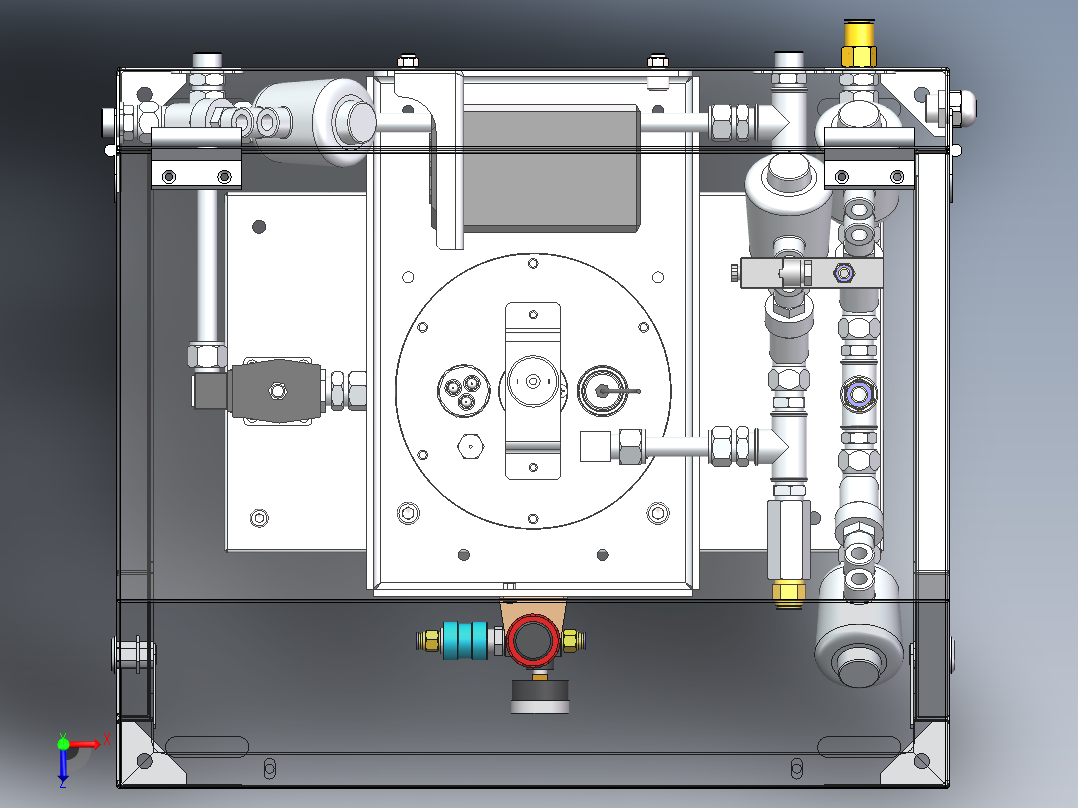 流体酸碱检测设备sw16可编辑俯视图