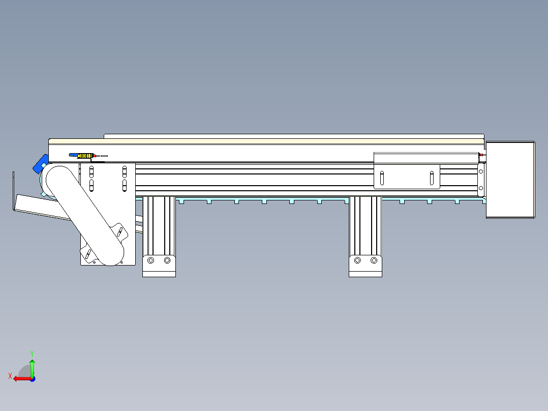 等距皮带输送线xt后视图