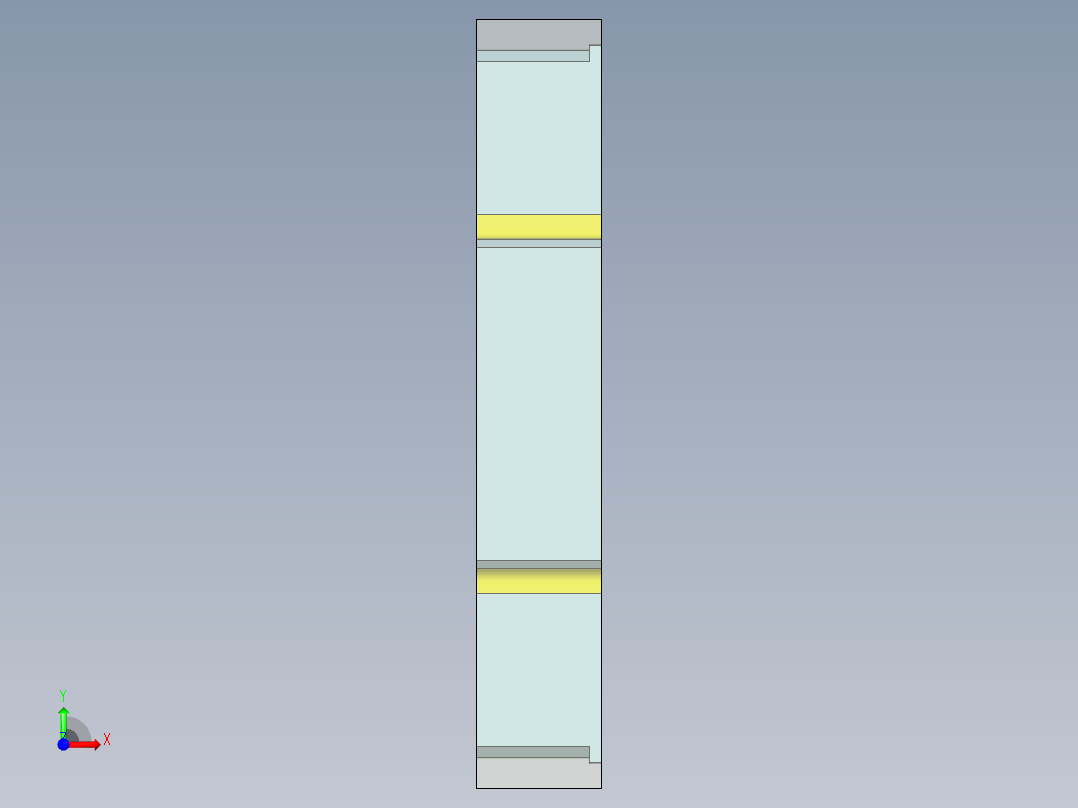 异型垫块铣槽程序模型前视图