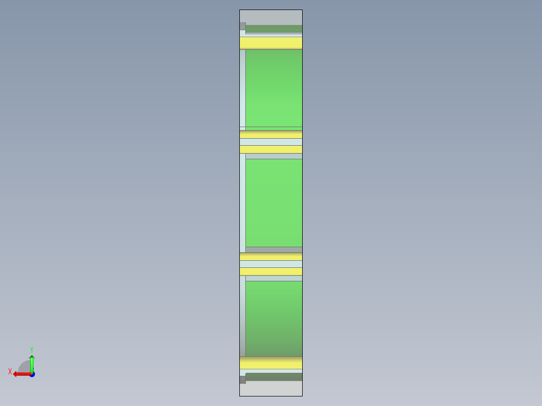 异型垫块铣槽程序模型后视图