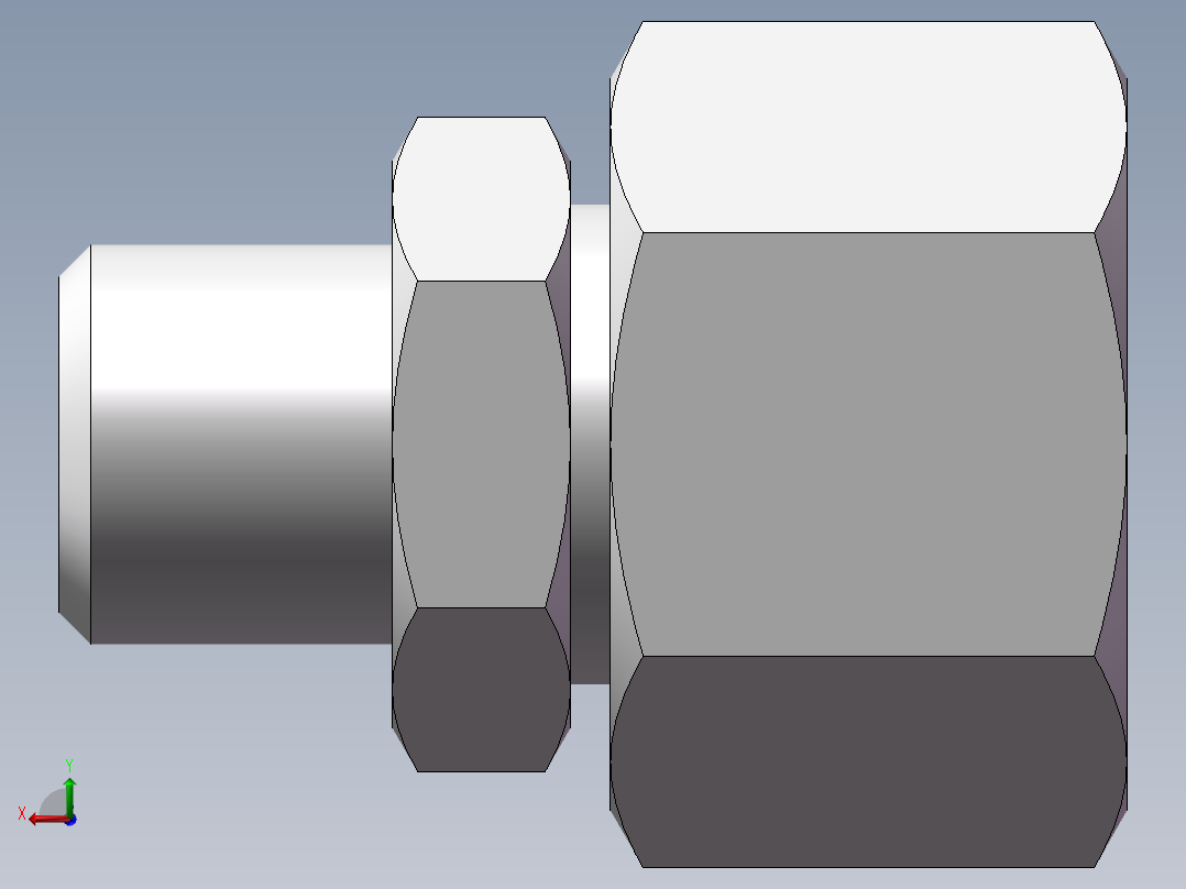 直通变径接头、2C-12-18后视图