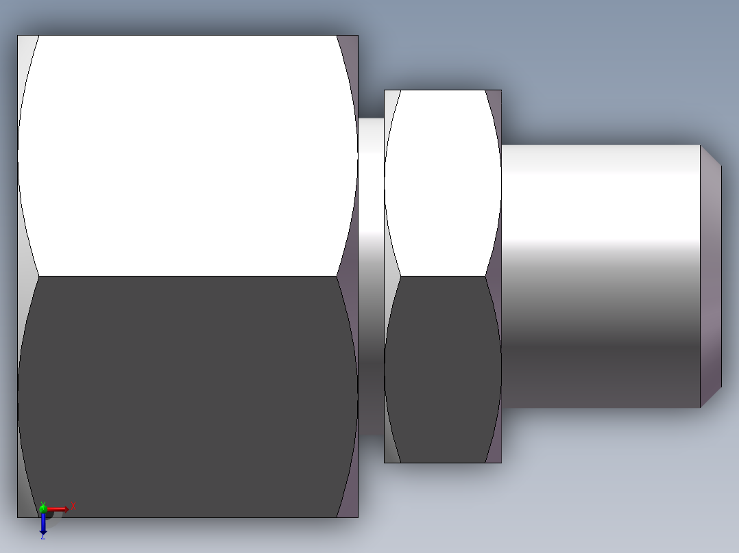 直通变径接头、2C-12-18俯视图