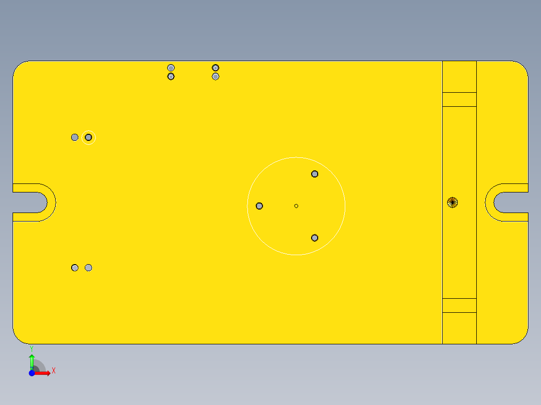 轴承架钻孔夹具（CAD图+UG三维）前视图