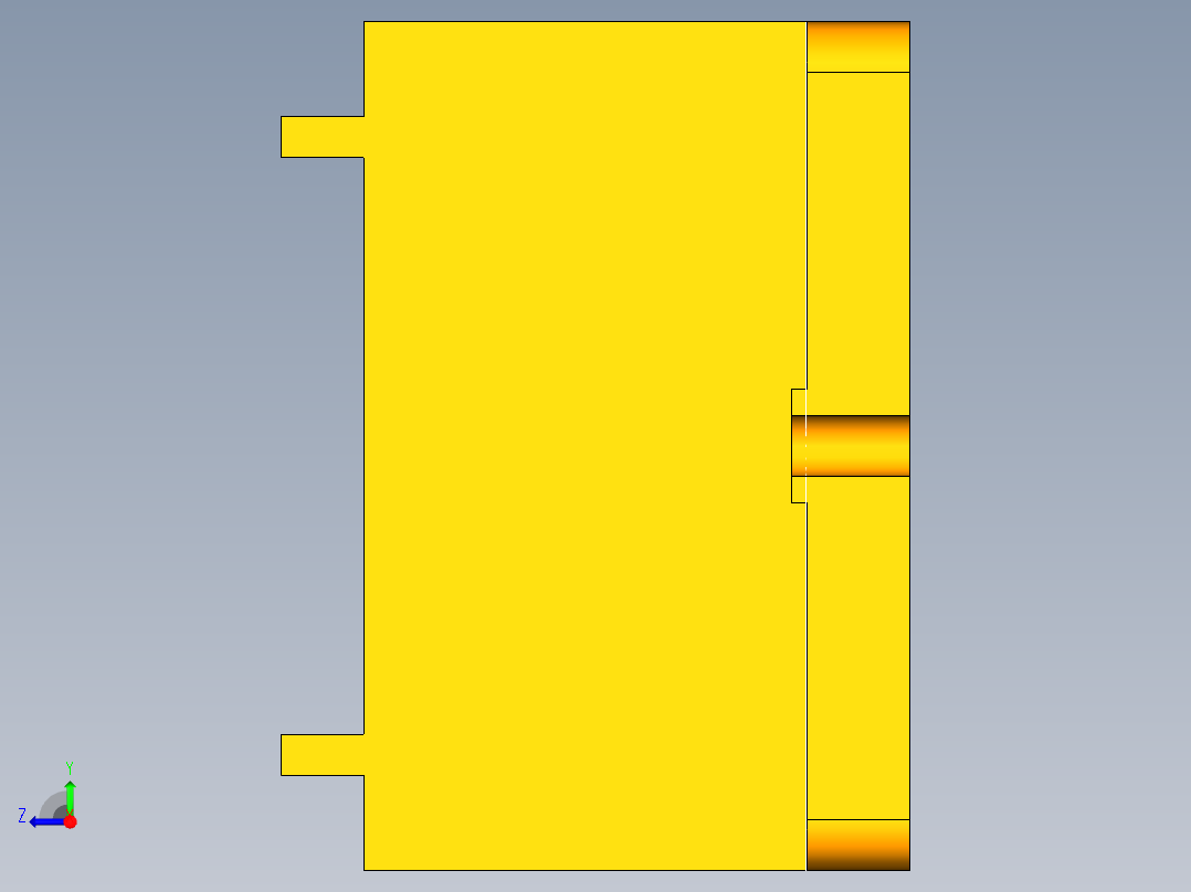 轴承架钻孔夹具（CAD图+UG三维）右视图