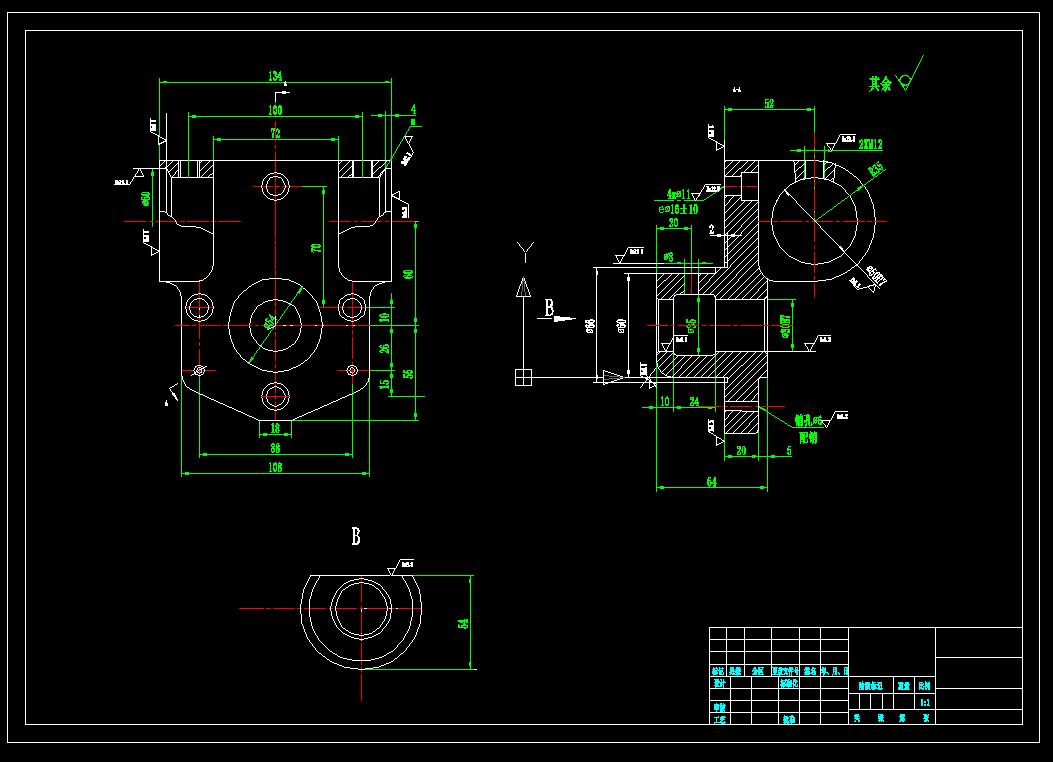 轴承架钻孔夹具（CAD图+UG三维）
