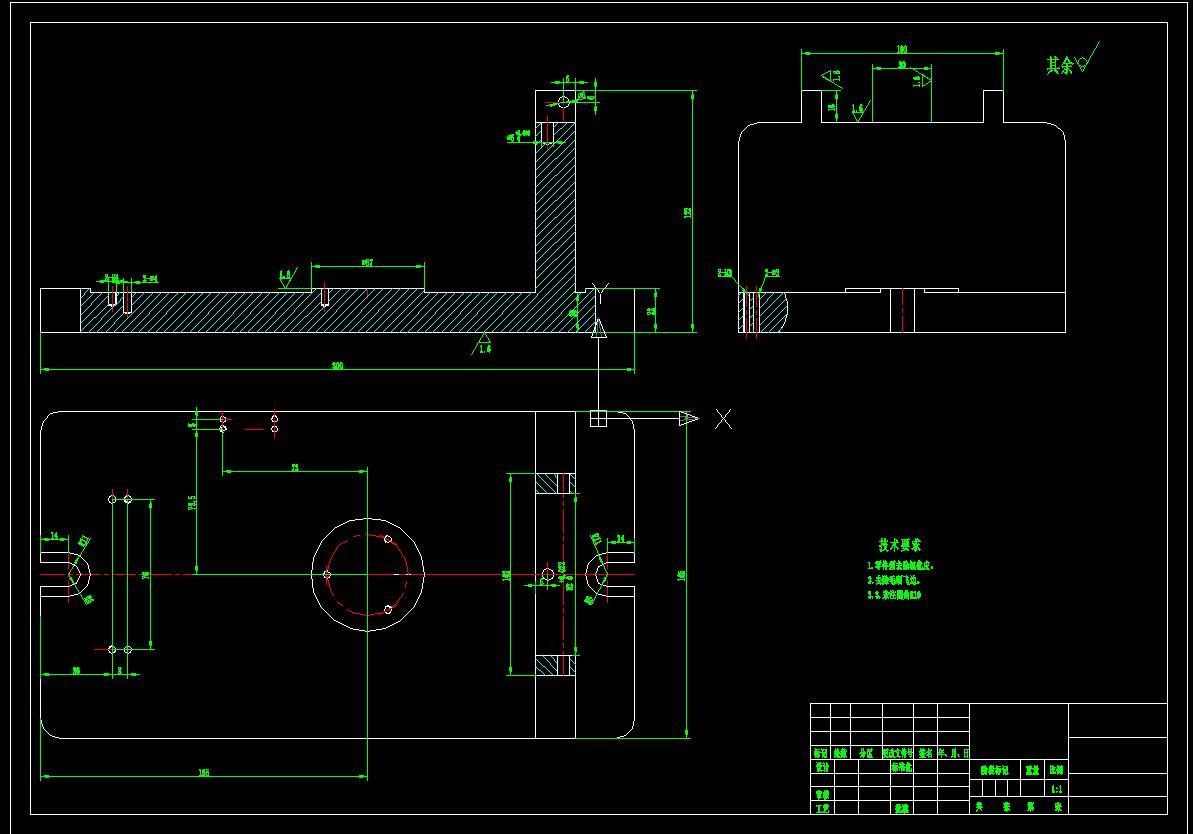 轴承架钻孔夹具（CAD图+UG三维）