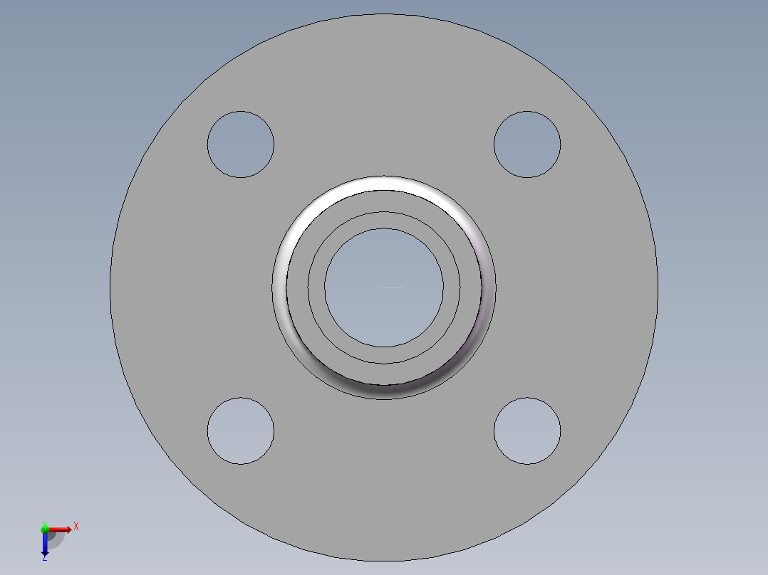FLANGE_DN25_PN10_U-PVC俯视图