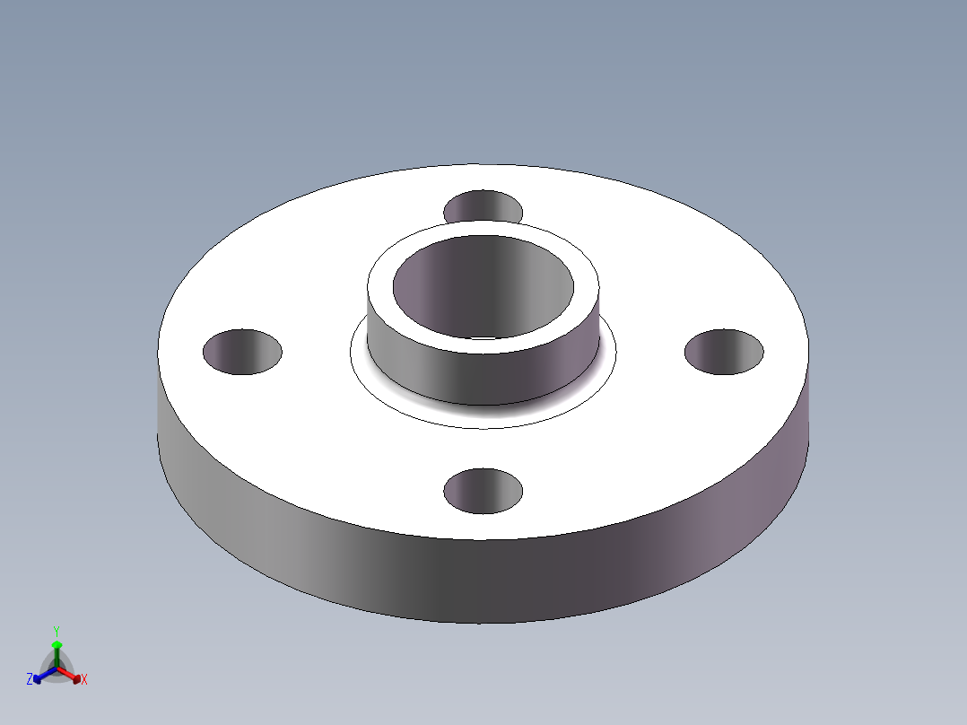 FLANGE_DN25_PN10_U-PVC正等轴测图