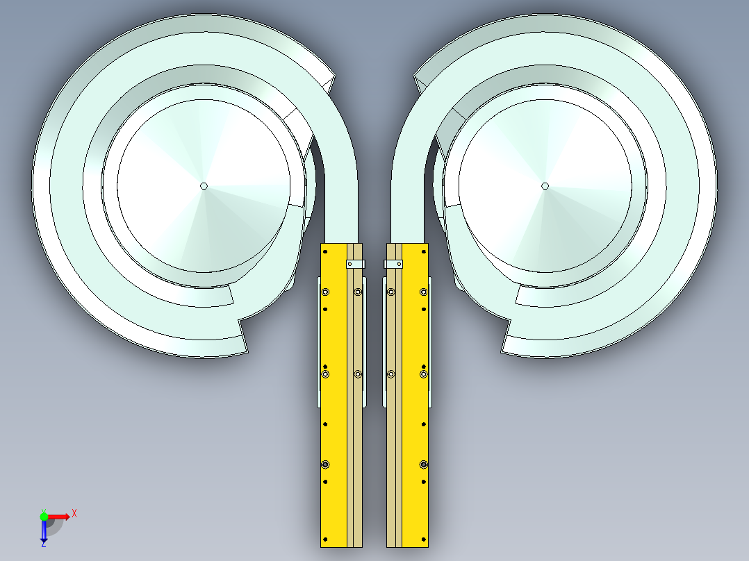 对称振动盘俯视图