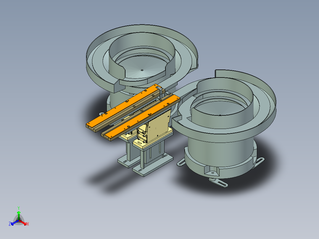 对称振动盘正等轴测图