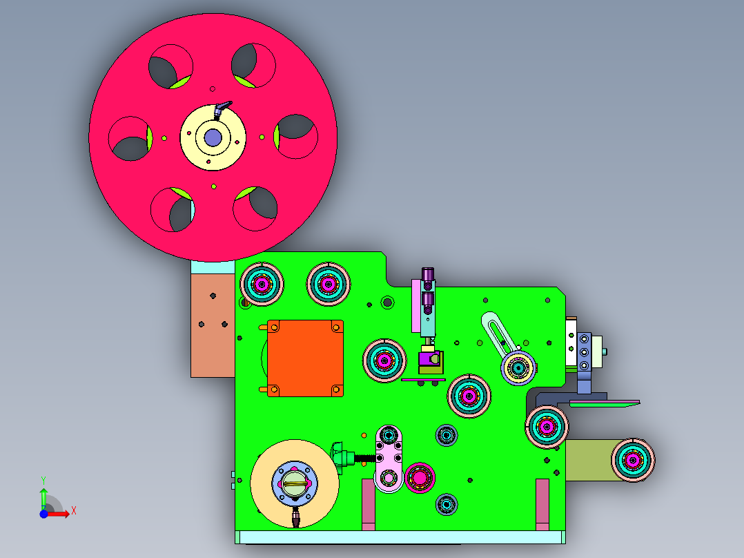 单侧面定位自动贴标机前视图