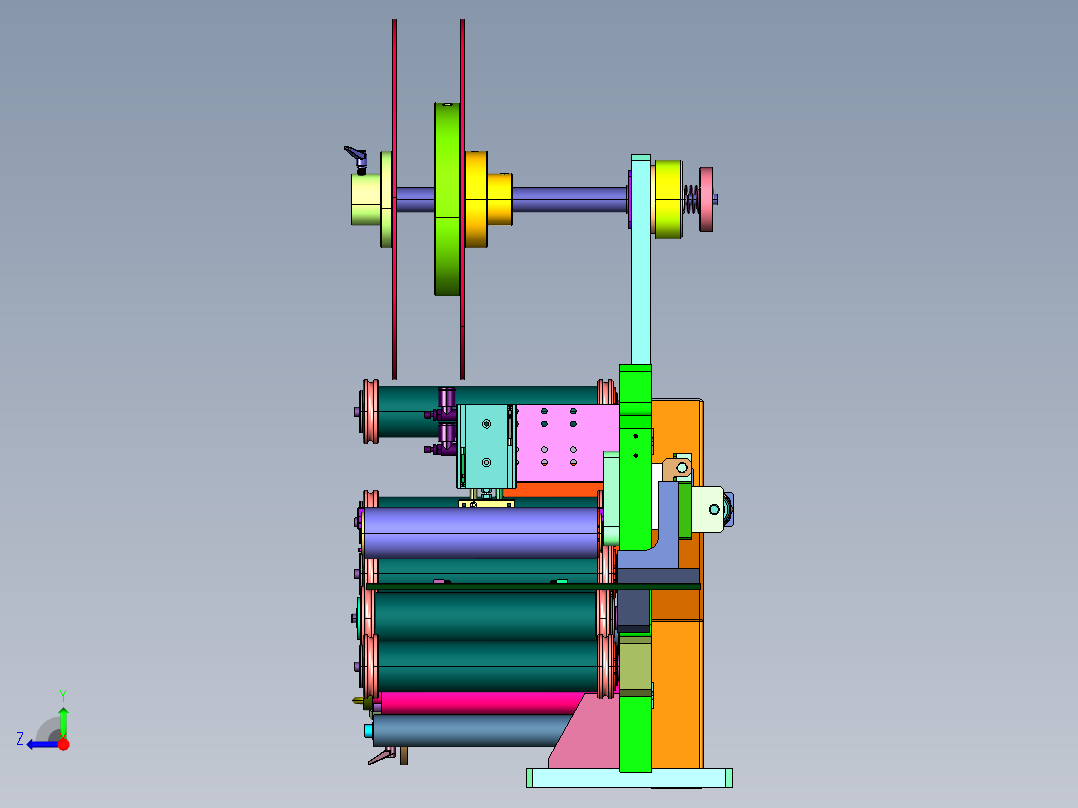 单侧面定位自动贴标机右视图