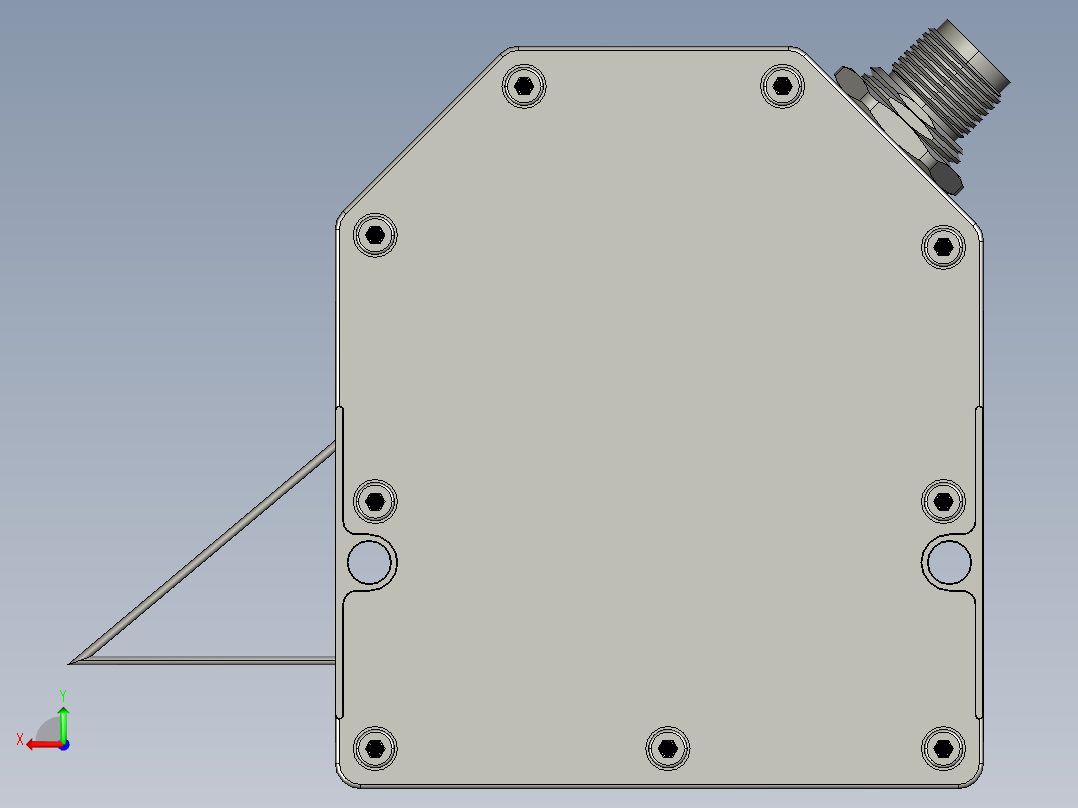 P30激光位移传感器后视图