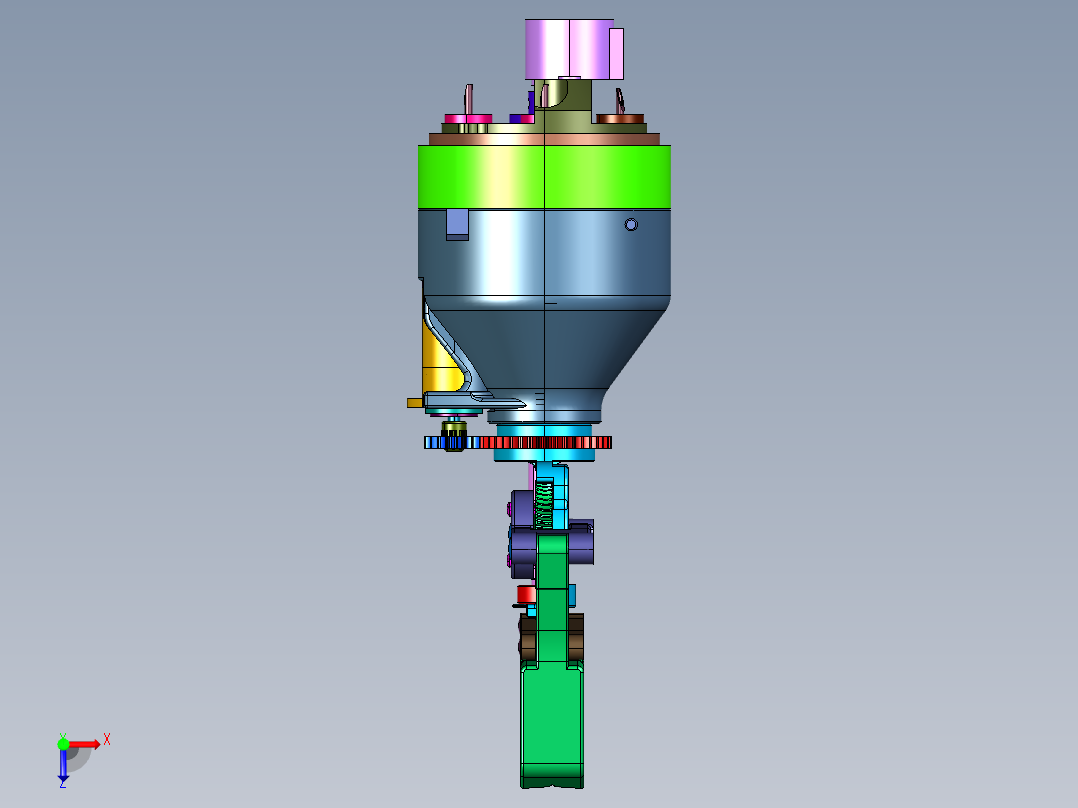 机械手臂舵机机器人爪子俯视图