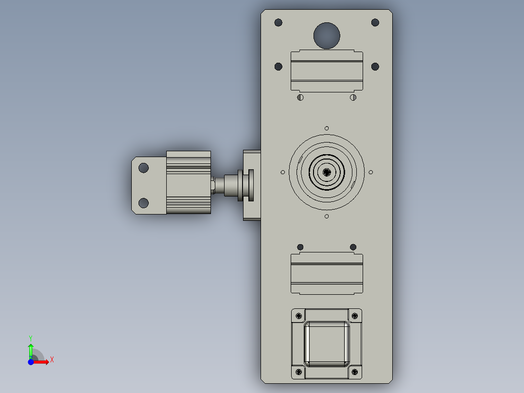 电子插针精密焊接生产线设计-压紧机构-V1前视图