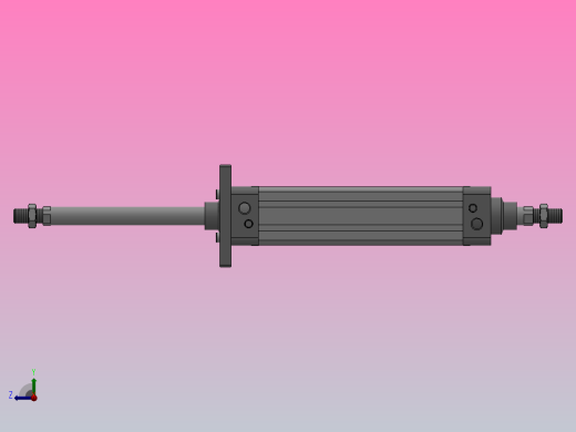 SED双轴复动型气缸SED 50×200-S右视缩略图