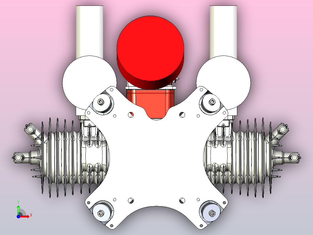 Power4Flight B150i电喷无人机发动机前视图