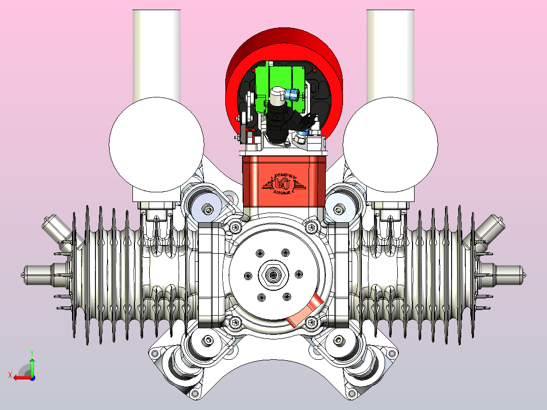 Power4Flight B150i电喷无人机发动机后视图