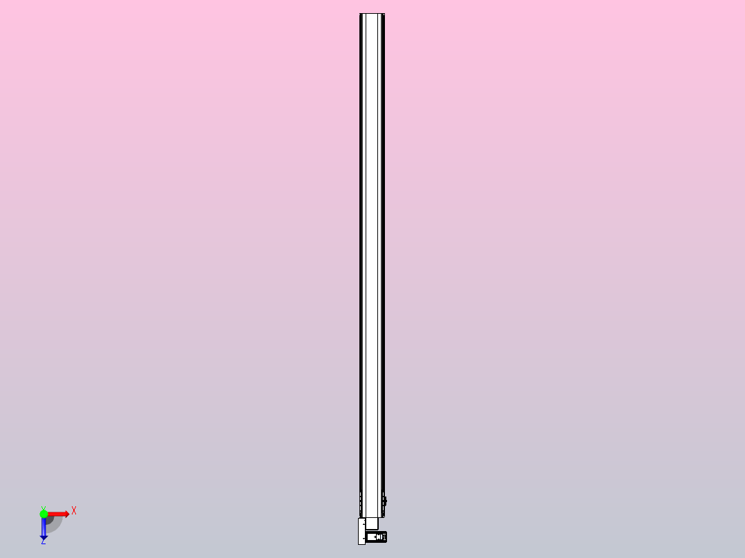 皮带直线轴半封闭可选导轨TPA-HNB-140D-120-L2600-ML-C-P40-N3俯视图
