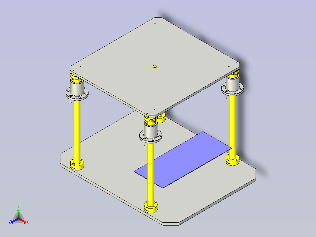 一款悬吊式升降机3D模型主视图