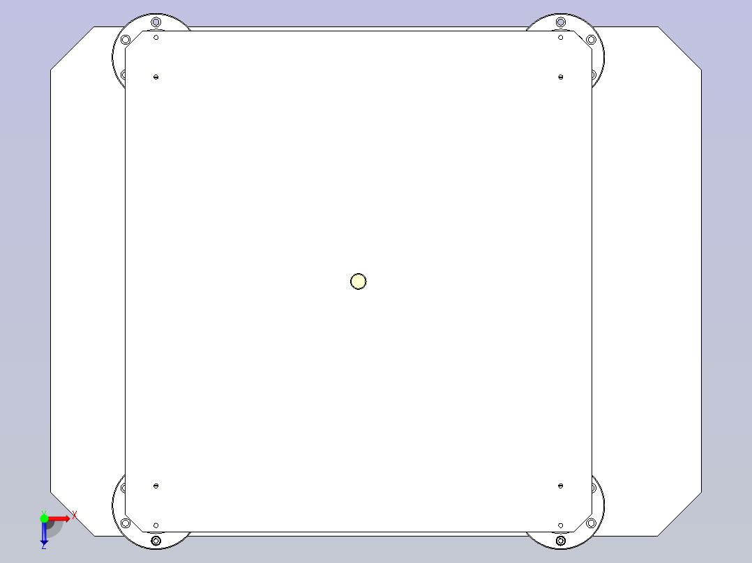 一款悬吊式升降机3D模型俯视图