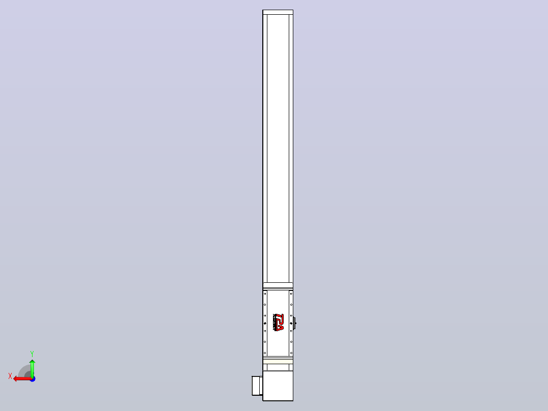 伺服电机集成皮带传动直线执行器TPA-OCB-140-256-L1050-LP-P75-N3后视图