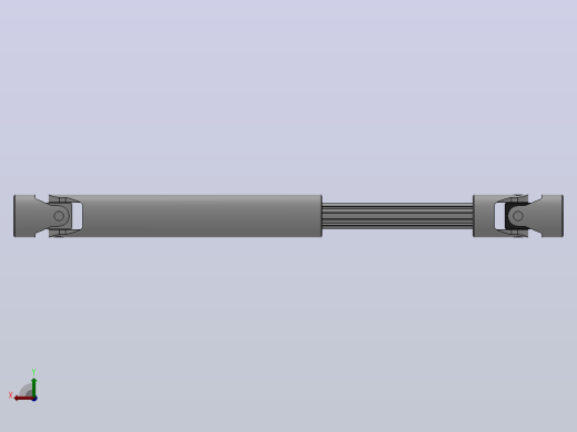 万向联轴器WSP1-PB-Φ16-Φ16-380／490WSP型可伸缩小型十字轴万向联轴器后视缩略图