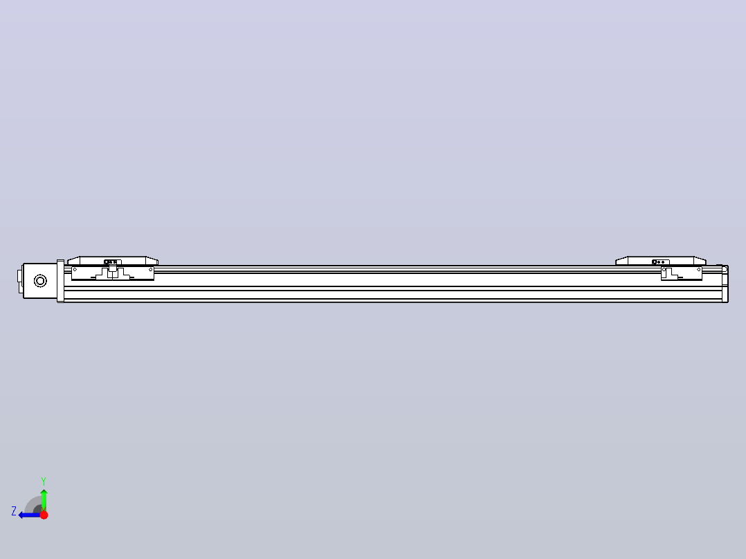 皮带直线轴双滑块型TPA-GCBS-50-P42-L275-DR-M10-N3右视图