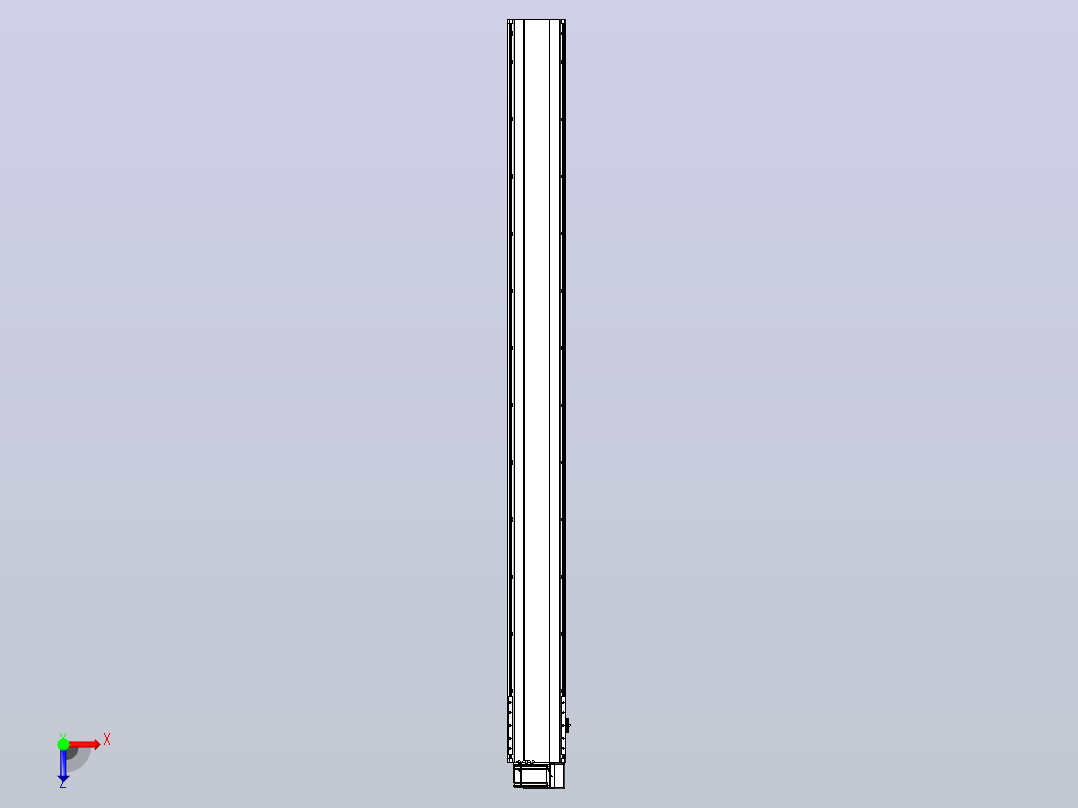皮带直线轴半封闭可选导轨TPA-HNB-202D-140-L2250-RU-C-P75-N3俯视图