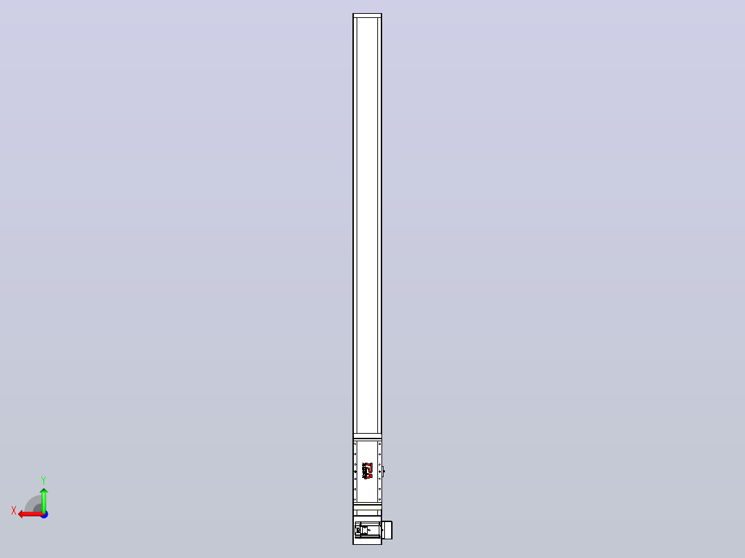 伺服电机集成皮带传动直线执行器TPA-OCB-140-256-L1850-RU-P75-N3后视图